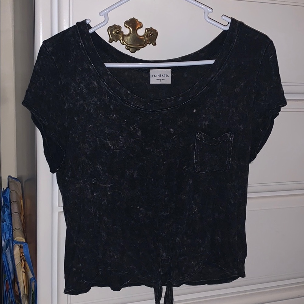 LA hearts black crop top